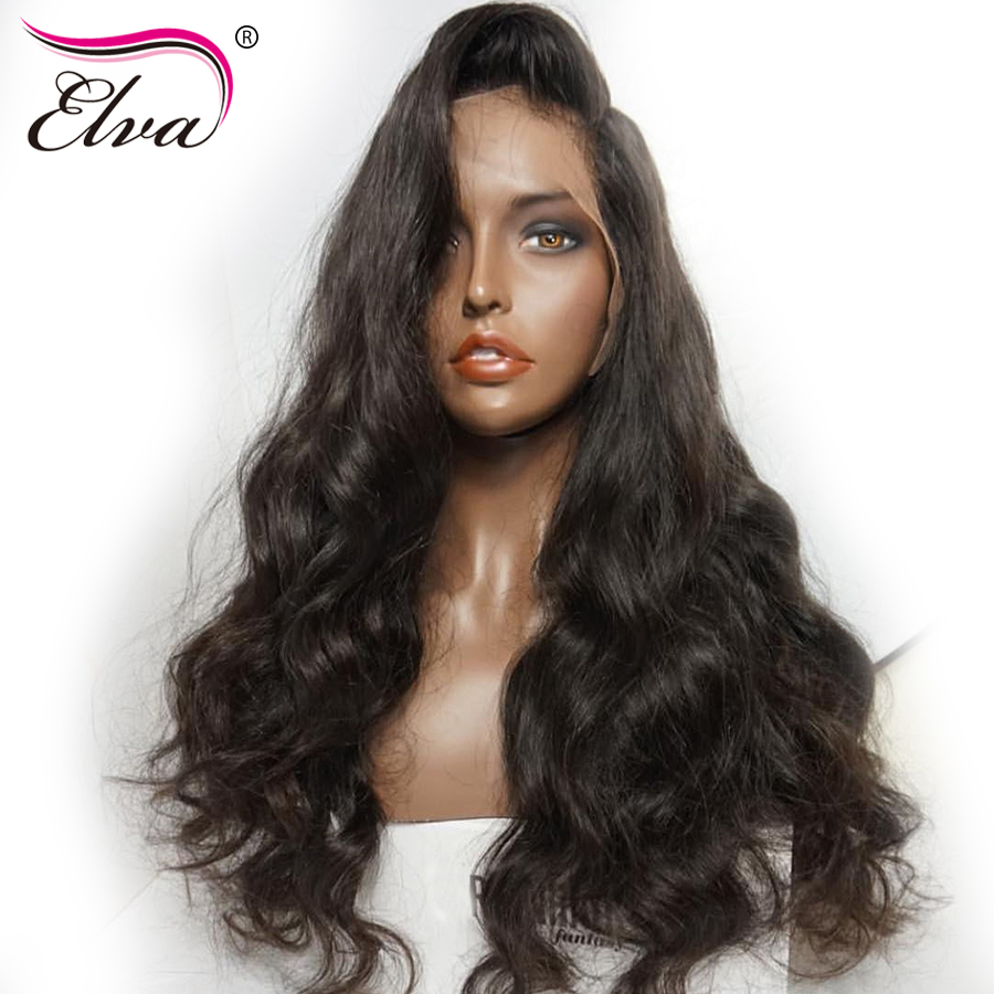 

Elva Hair Lace Front Human Hair Wigs Pre Plucked Hairline With Baby Body Wave Brazilian Remy Lace Wigs For Black Women, Natural color