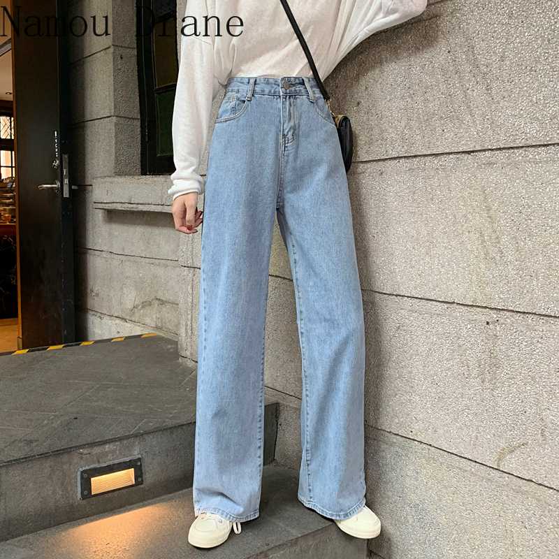

Woman Jeans High Waist Clothes Wide Leg Denim Clothing Blue Streetwear Vintage Quality 2020 Fashion Harajuku Straight Pants