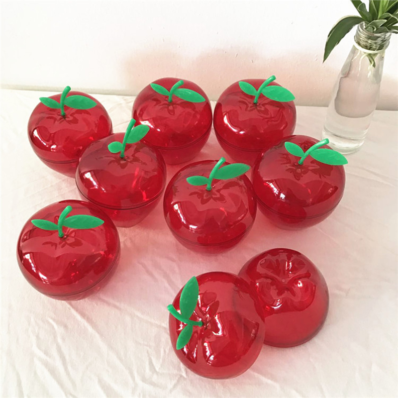 

20pcs Plastic Apple Containers Toy Chocolate/Candy Box Wedding Favors Container Small Boxs For Sweets Birthday Party Gift Favors