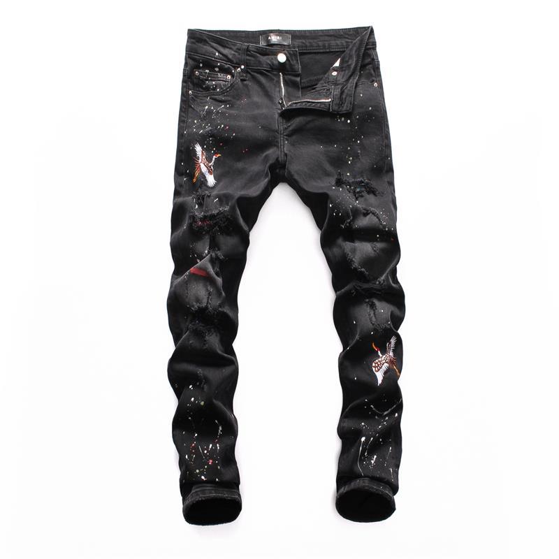 Créateurs de mode pour hommes en 2020 Mode Hommes Jeans Designer Straight Fit Denim Pantalon déchiré Pantalon Skinny Biker Jeans