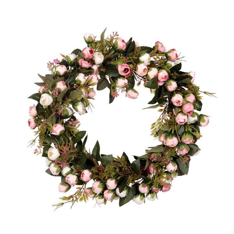 

Christmas Flower Wreath Rose Garland With Elegant Best For Home Wall Door And Window Decoration Wedding Decoration, Multi