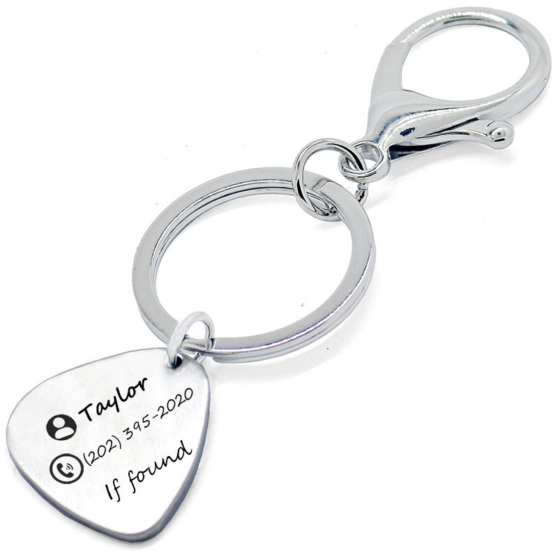 

Personalized Irregular Keychain Stainless Steel Anti-lost Keyring Name Date Coordinate Laser Engraved Key Ring Custom Jewelry