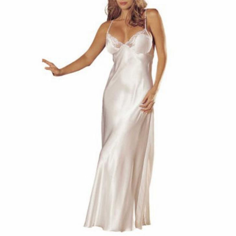 ladies long satin nightdress