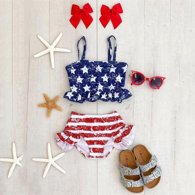 

Girl Swimwear 2020 Summer Toddler Kids Baby Girl Ruffle Swimwear Swimsuit Bathing Suit Beachwear