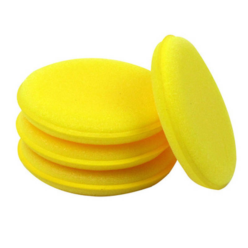 Aplicador De Pulido Almohadillas de Microfibra Detalle De Coche 12 cm 2x Amarillo