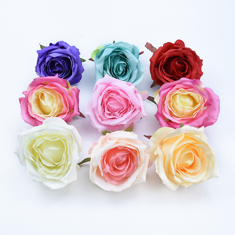 

100pcs Wedding roses flowers for scrapbooking artificial plants for home decoration floristics decorative flowers wall diy gifts