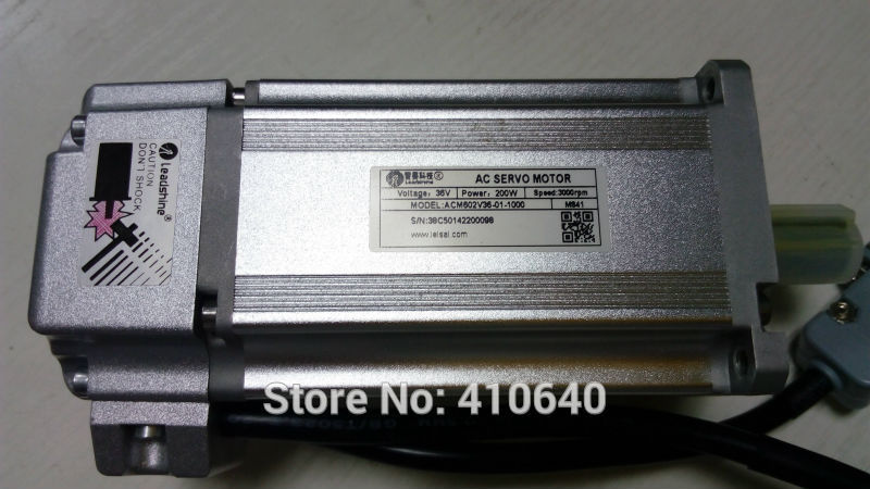 GENUINE! Leadshine ACM602V36-1-1000 200W Brushless AC Servo Motor,with 1000 -Line Encoder and 4,000 RPM Speed Free Shipping-image-463977729