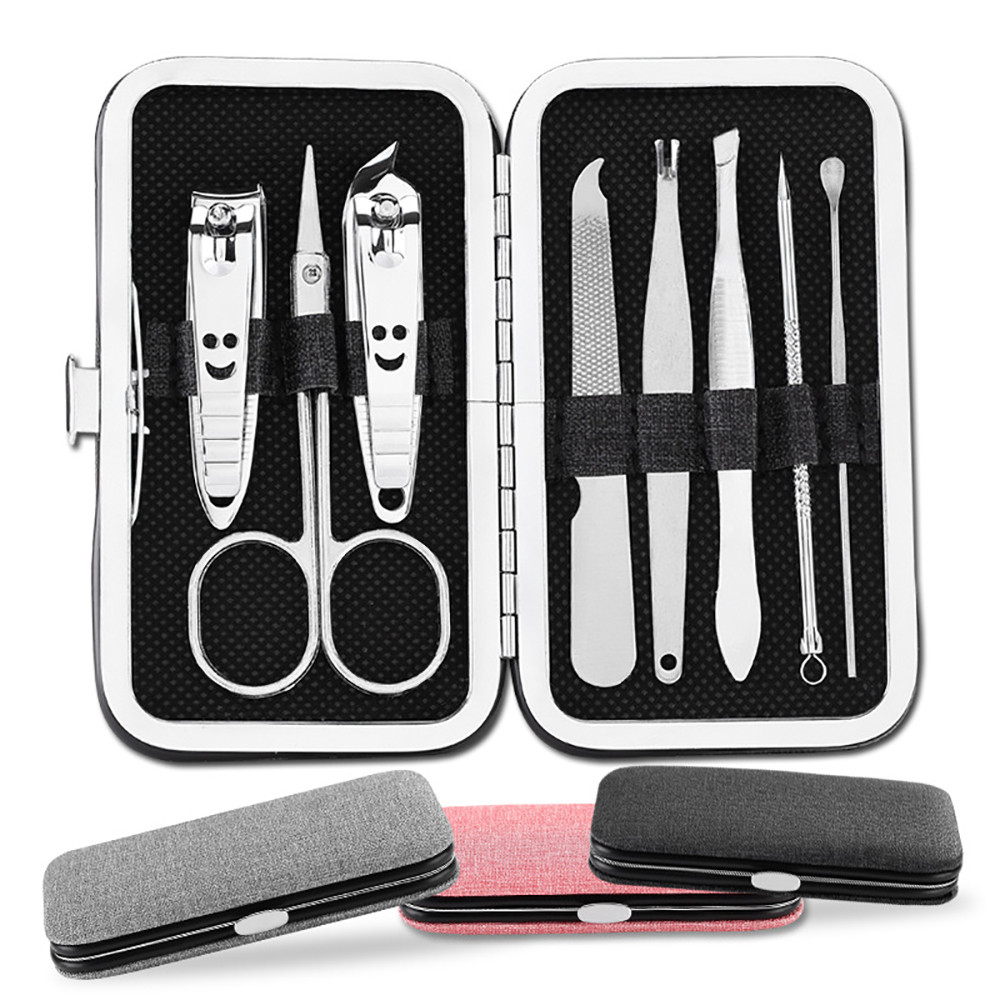 

Nail Clippers 8Pcs Stainless Steel Nail Clippers Scissors Suit Set Kits Manicure Stainless Steel Art Women Fashion Dec