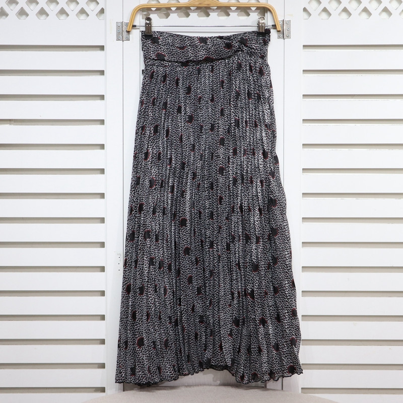 

2020 New Spring Summer Women' Midi Skirt ladies printted pleated long skirts female clothes, As show picture
