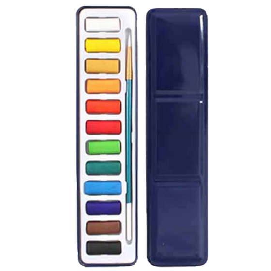 

Colors Portable Tin Box Solid Watercolor Paints Set For Artist School Student Drawing Painting Stationery Art Supplies 21.5x9