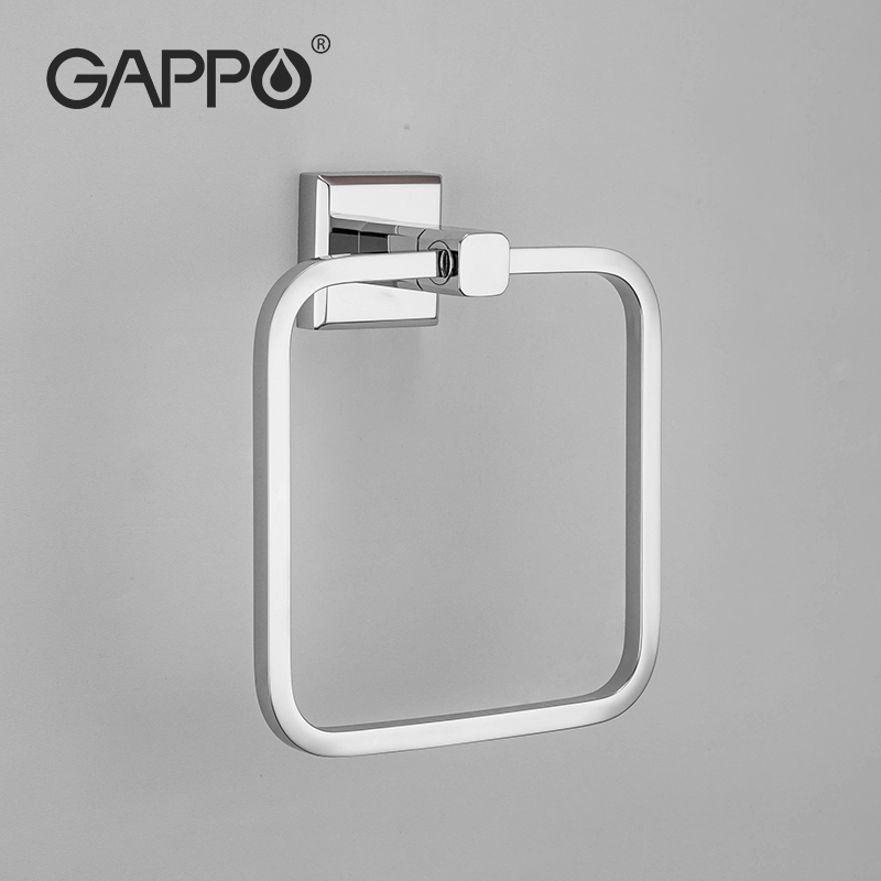 

GAPPO BathTowel Holder Ring Square towel kitchen towel rack bar sus brass wall mounted Rack Bathroom Accessories, G3804