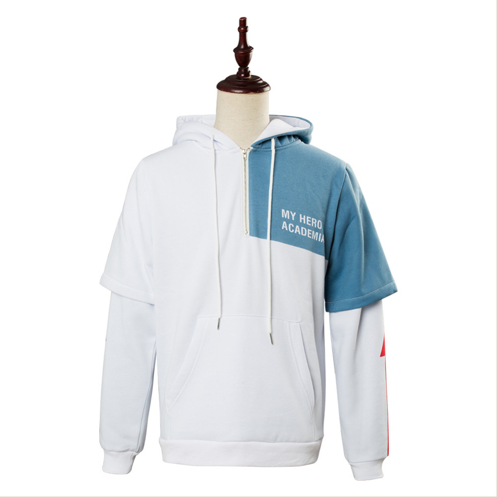 

My Hero Academia Hoodie Boku no Hero Academia Todoroki Shoto Hoodie Long Sleeve Sweatshirt Cosplay Jacket Pullover Coat Costume, As pic