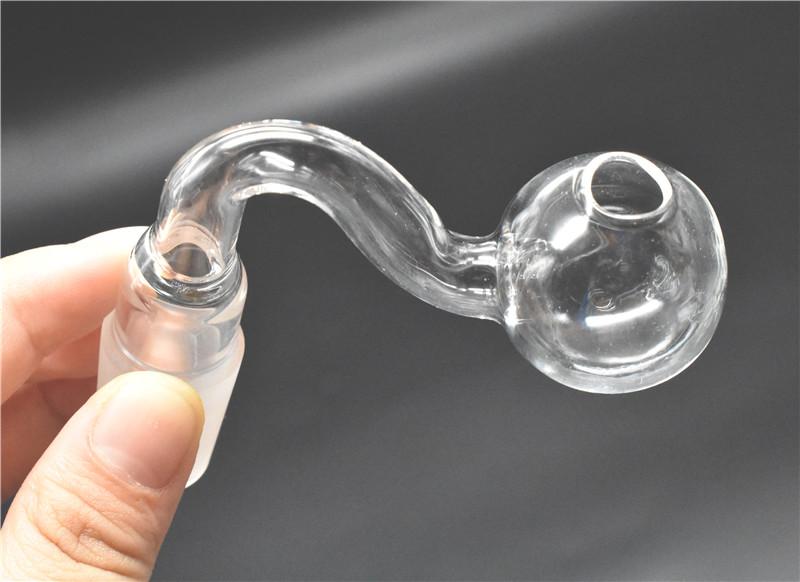 

High Quality Glass Oil Burner Pipe 10mm 14mm 18mm Male Female 30mm Ball Glass Pipes Pyrex Clear Glass Adapter Pipes for Dab Oil Rig Bongs