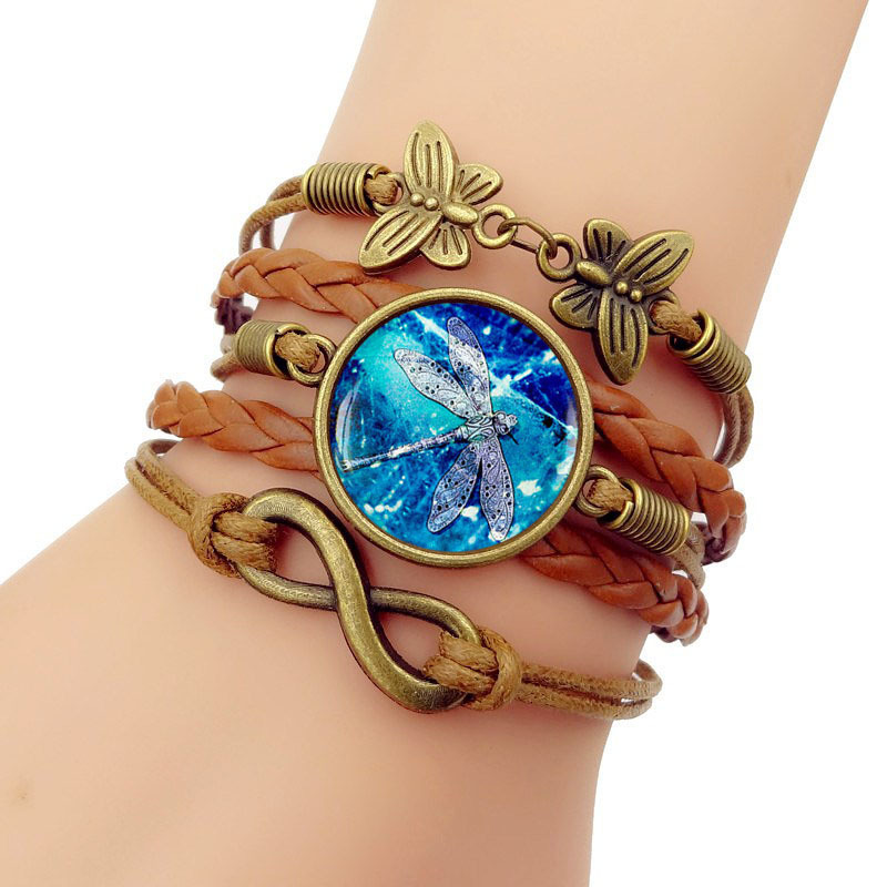 

Step Half-conscious Dragonfly Glass Time Bracelet Butterfly Ornaments