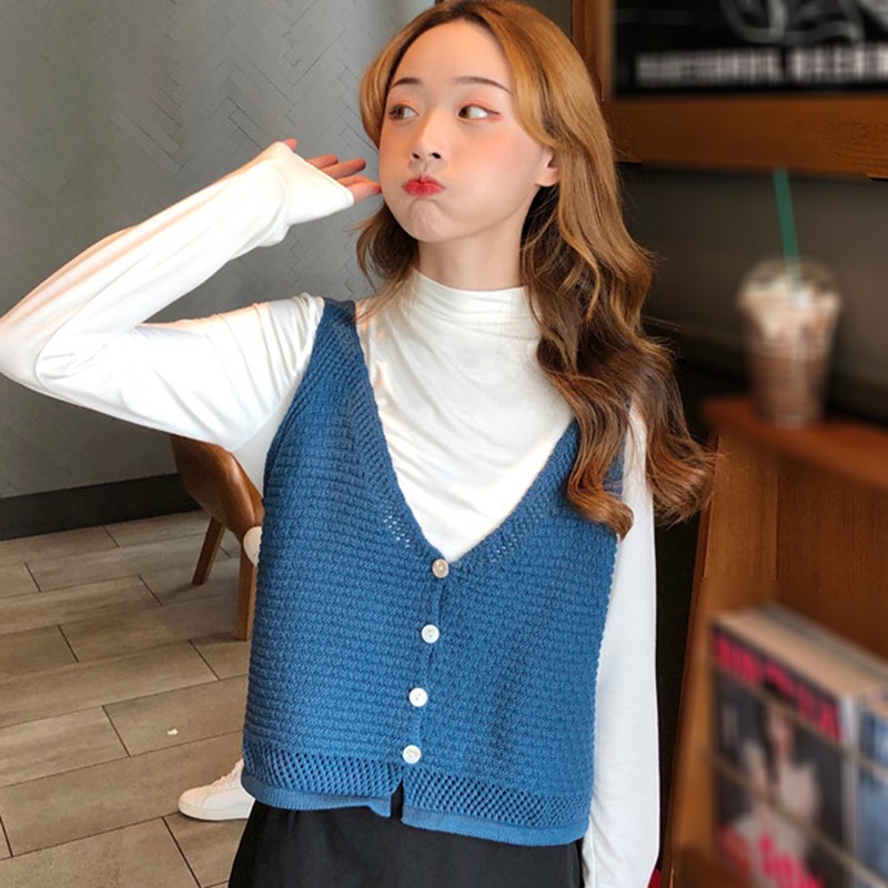 

Fashion Women Causal V Neck Knitted Cami Tops Summer Beach Wear Sexy Vest Sleeveless Basic Hollow Out Camisole