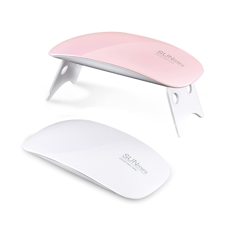 

UV Lamp Nail Dryer 6W Lamp for Nails Manicure Machine Mini USB Cable Home Use Nail Polish Gel Varnish Dryer Art Tools, Pink