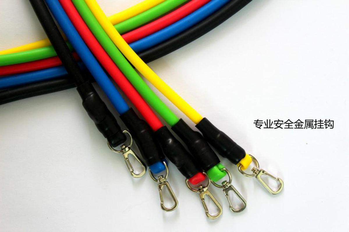 

Yoga training elastic belt tension belt natural rubber muscle training multi-color suit, Black