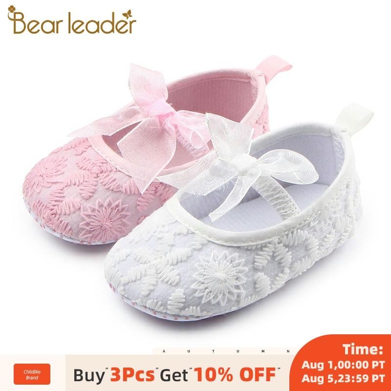 

Bear Leader Baby First Walkers Clothing Lace Baby Shoes Newborn Infant Pram Girls Princess Moccasins Bowknot Solid Soft Shoes, Ah2502pink