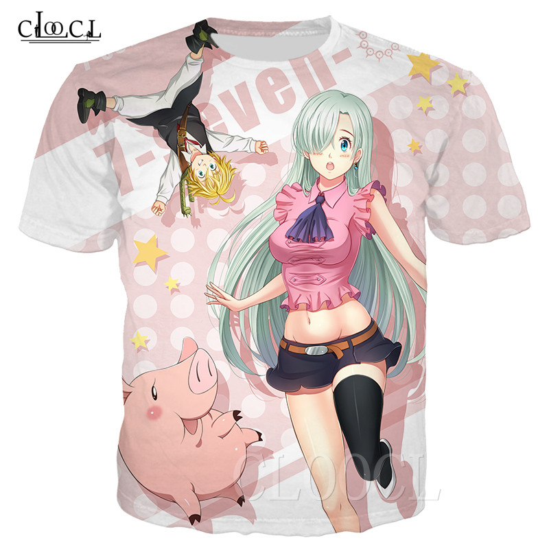

Japan Anime The Seven Deadly Sins T Shirt Men Women 3D Print Fashion Short Sleeve O-Neck Couples Plus Size T-shirt Tops S-5XL, T shirt 1