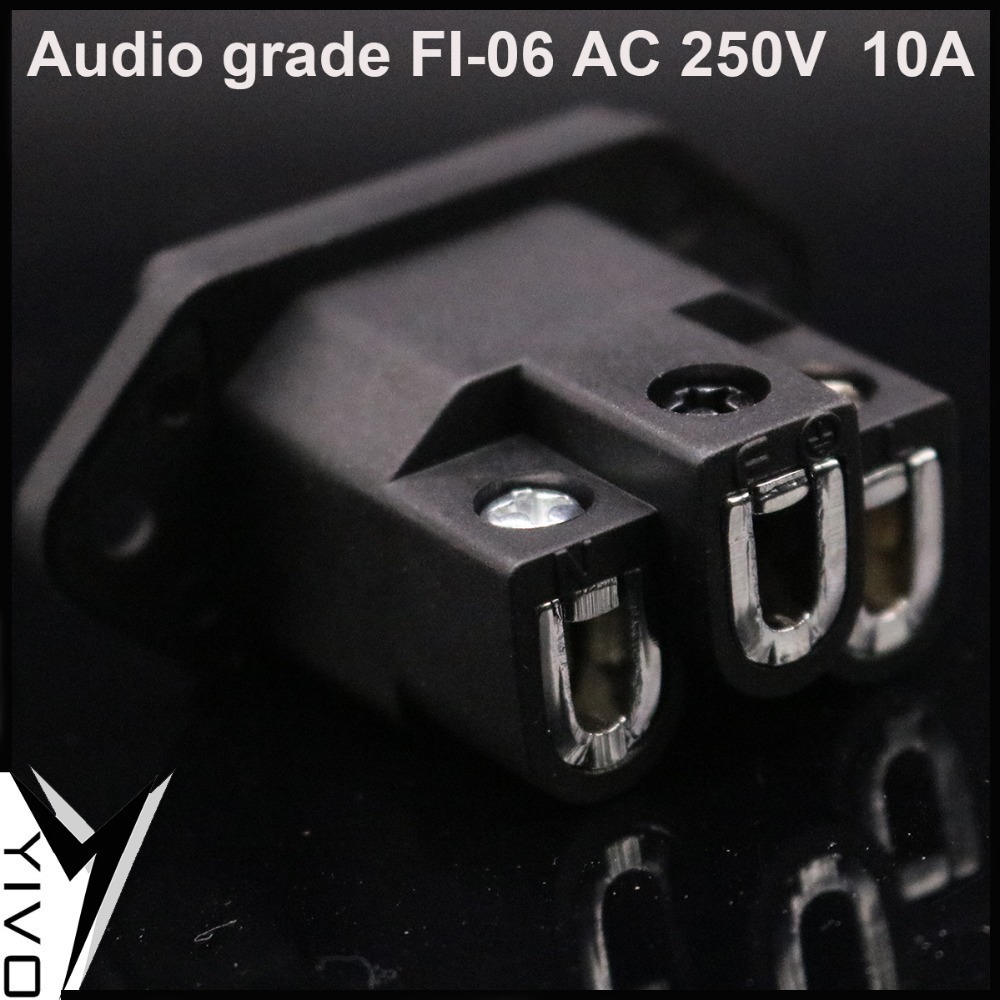 2pcs IEC HIFI Red copper IEC connector US//EU//AU AC power plug