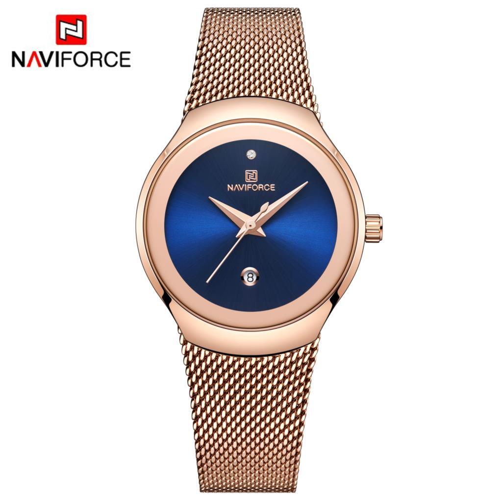

NAVIFORCE Watches Women Super Slim Sliver Mesh Stainless Steel Top Brand Luxury Casual Ladies Wrist Watch Lady Relogio Feminino LY191226, Silver