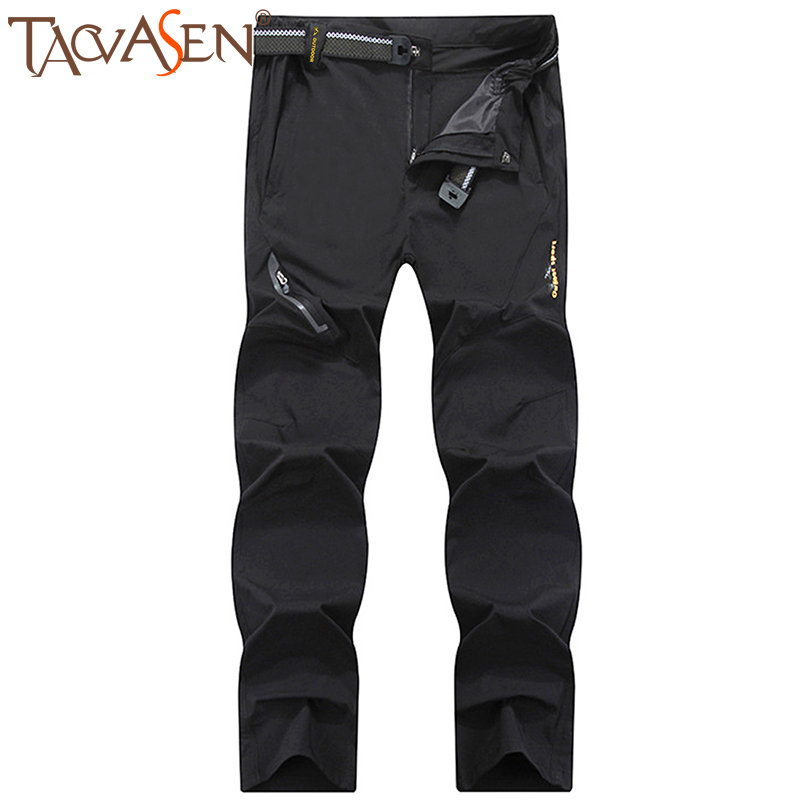 

TACVASEN Outdoor Hiking Pants Men Summer Quick Dry Lightweight Camping Fishing Pants Multi-Pockets Tactical Trousers, Black