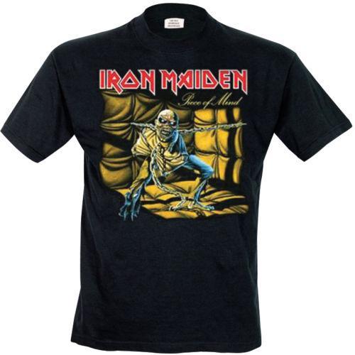 

mens designer t shirts shirt Iron Maiden - Piece Of Mind T-Shirt Homme / Man - Taille / Size  ROCK OFF, Black