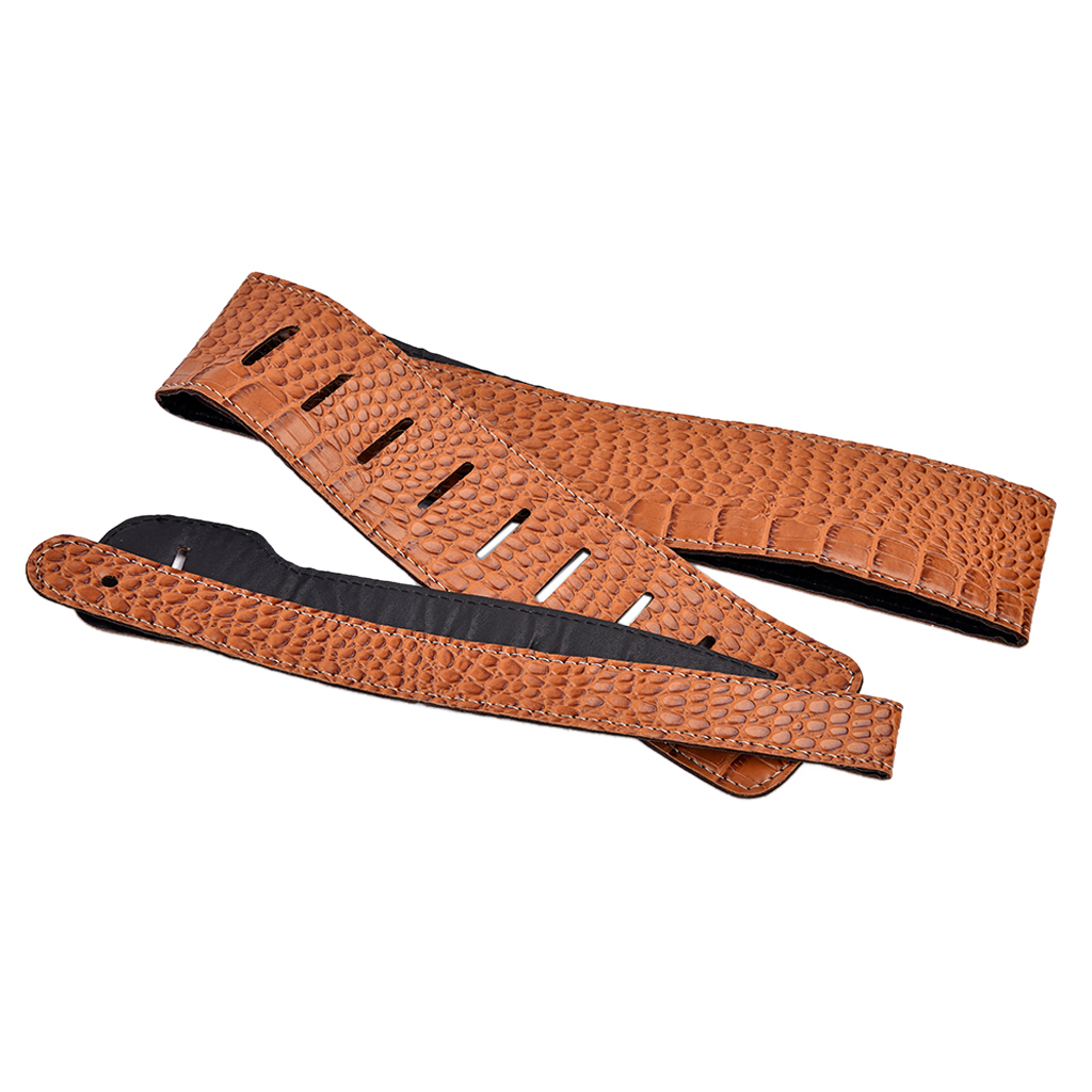 

Brown Adjustable Electric Bass Guitar Bass Strap Belt for String Instrument, Black;brown