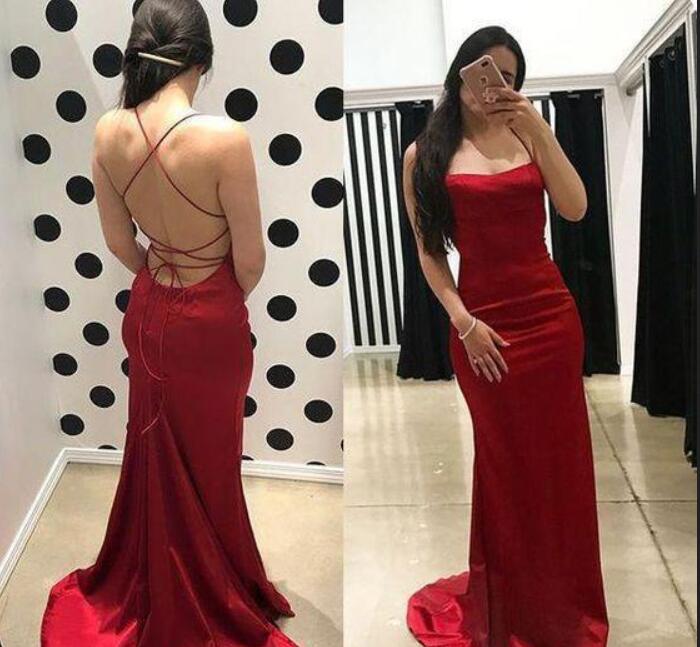 ruby red evening gowns