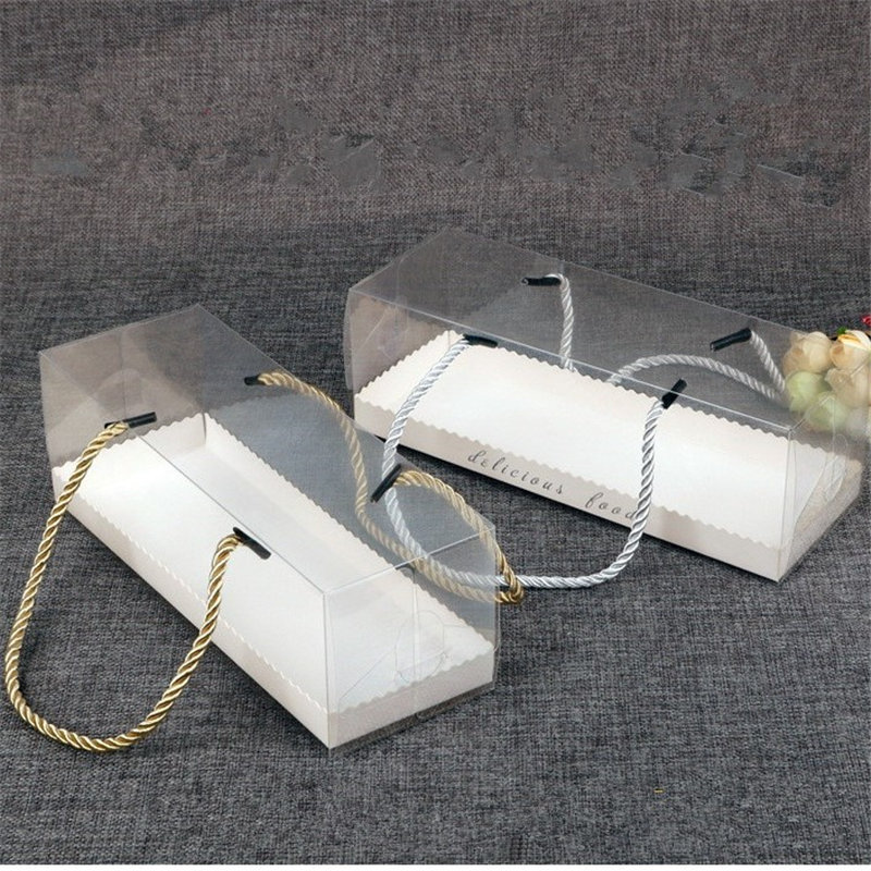 

Clear Cake Boxes Packaging Handle Gift Box Cupcake Box Candy Case Wedding Party Decoration Wholesale cyq00123