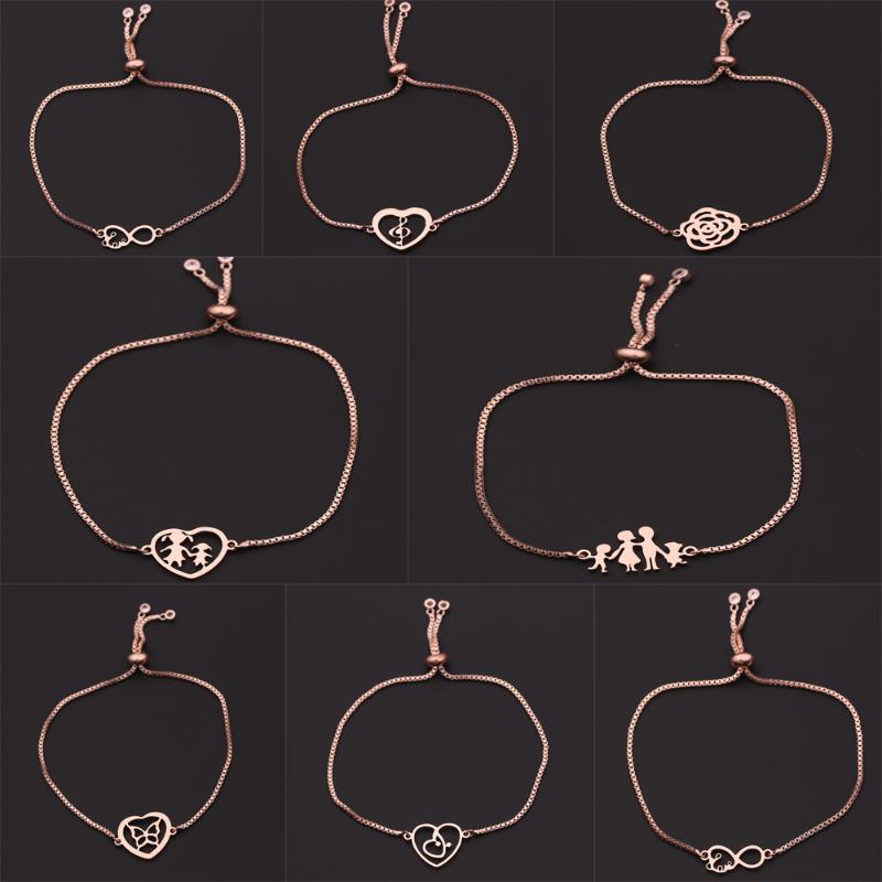 

Charm Bracelets Fashion Bracelet Rose Family Butterfly Music Simple Temperament Suitable For Girls Exquisite Gifts