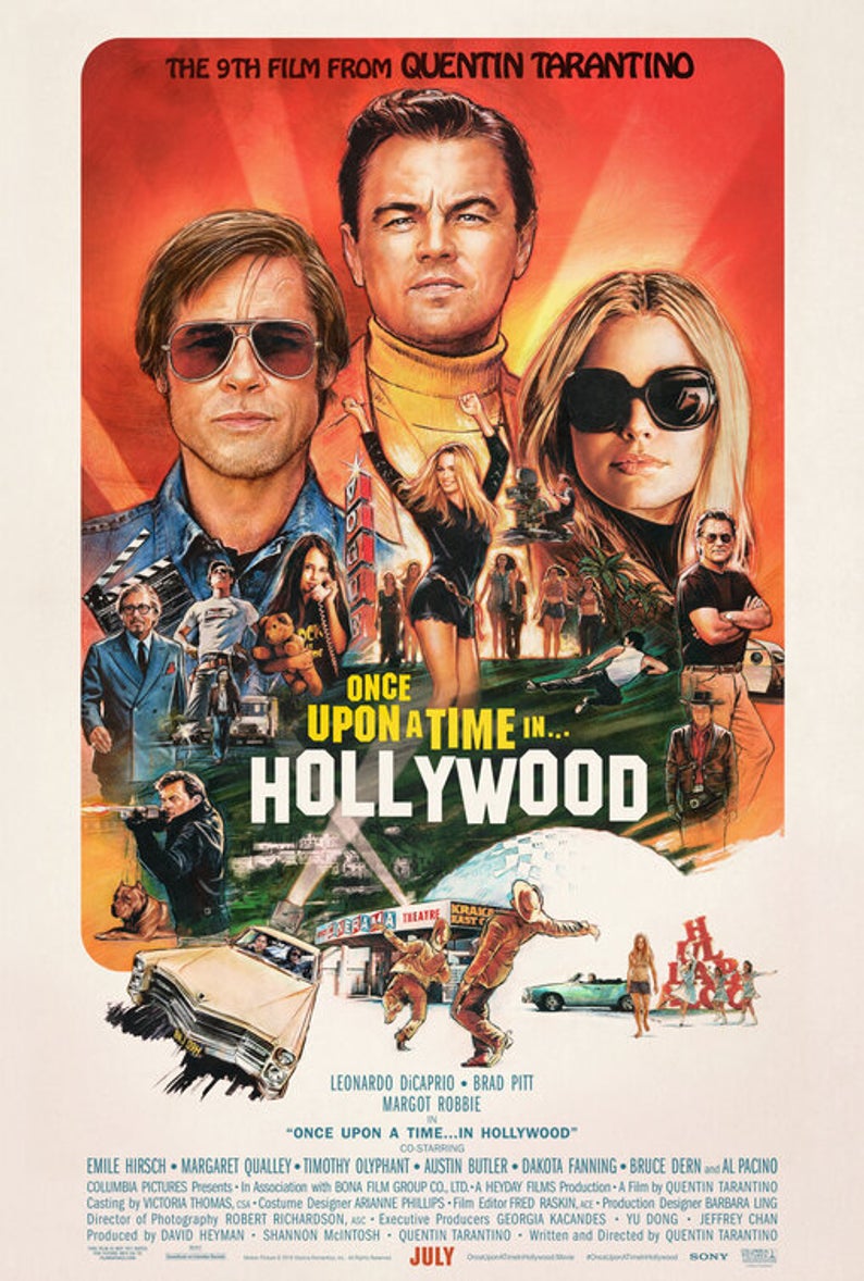 2019 Once Upon a Time in Hollywood poster silk Art new movie-image-472299741