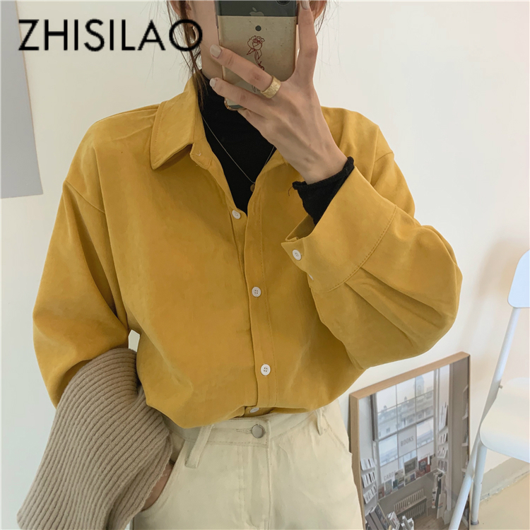 

Solid Vintage Elegant Blouse Women Long Sleeve Shirts Mujer Spring 2020 Loose Blouse Plus Size White Black Blusa Feminina, Beige