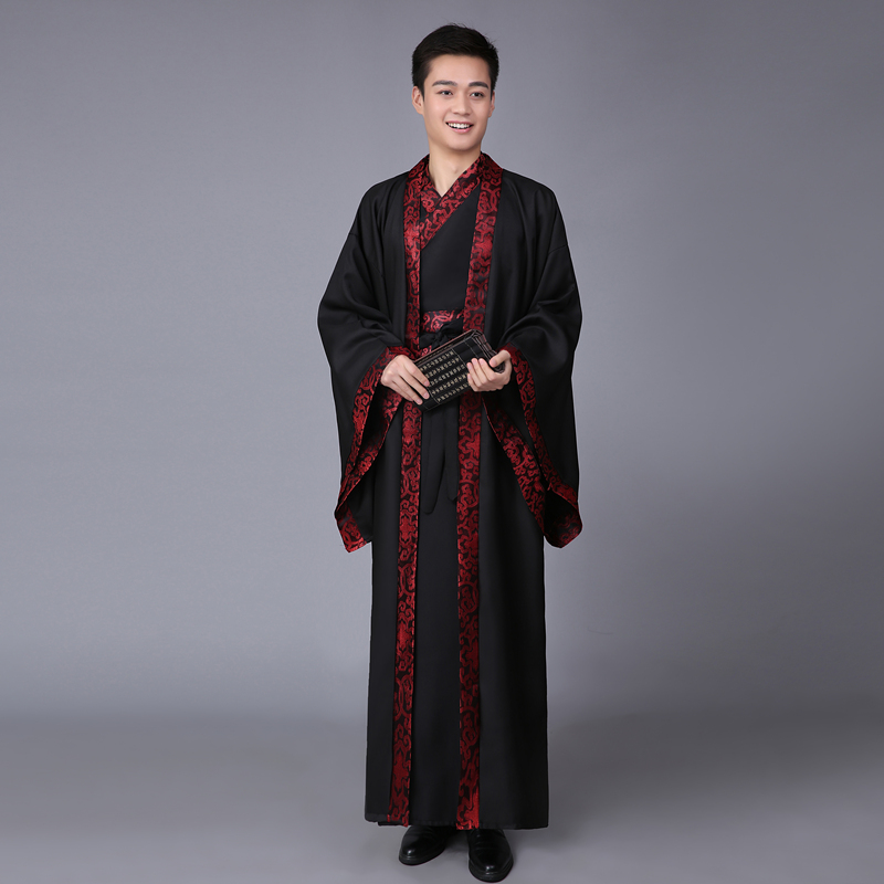 

Chinese Ancient Man Robe Chinese Hanfu Cosplay for Male Traditional Costume Show Stage Performance Clothes 89, Picture color