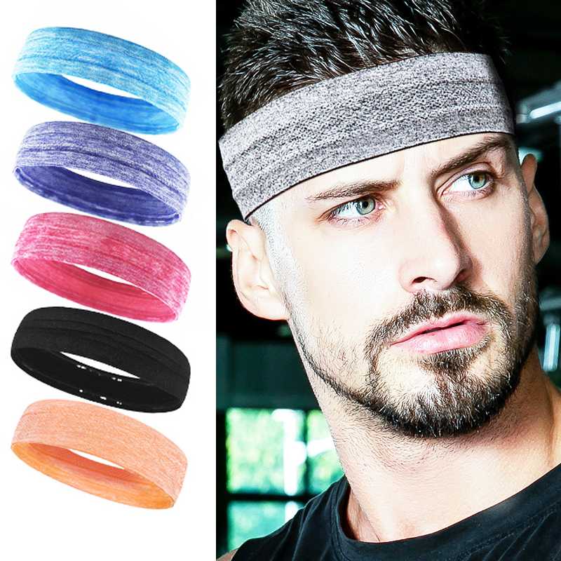 

Men and Women Sport Sweat Headband Football Tennis Headscarf Anti-slip Elastic HairBand Running Yoga Gym Fitness Head Bandana, Random color