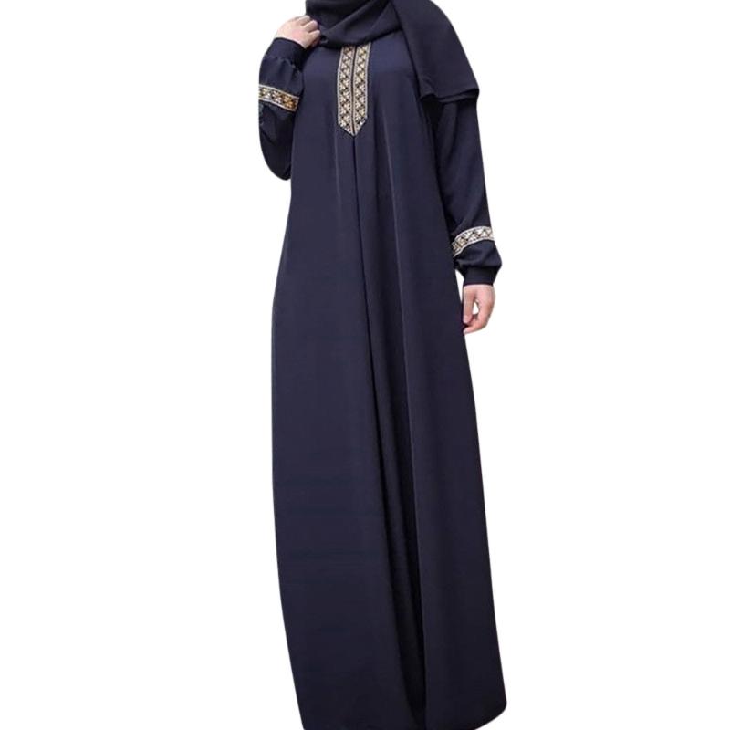 

Long Dress Women Plus Size Print Abaya Jilbab Muslim Maxi Dress Casual Kaftan d90426
