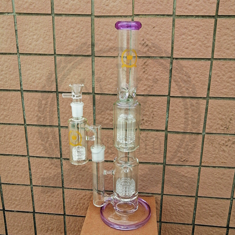 

Corona S3 GLASS hookah WATER PIPE BONG TUBE WITH SPIRAL PERC BEAKER SHOWER HEAD BLACK PINK PURPLE COLOR
