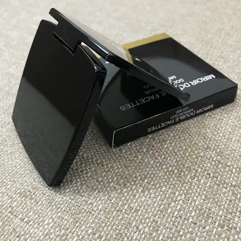 

Fashion C Women black velvet set Cosmetic mirror Portable cosmetic mirror portable folding two-sided dual-use mirror gift box vip gift