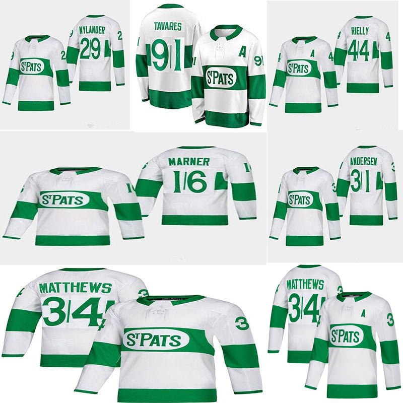 2019 Toronto St. Pats Toronto Maple Leafs Jersey 16 Mitchell Marner 44 Morgan Rielly 29 William Nylander 31 Frederik Andersen Hockey Jerseys