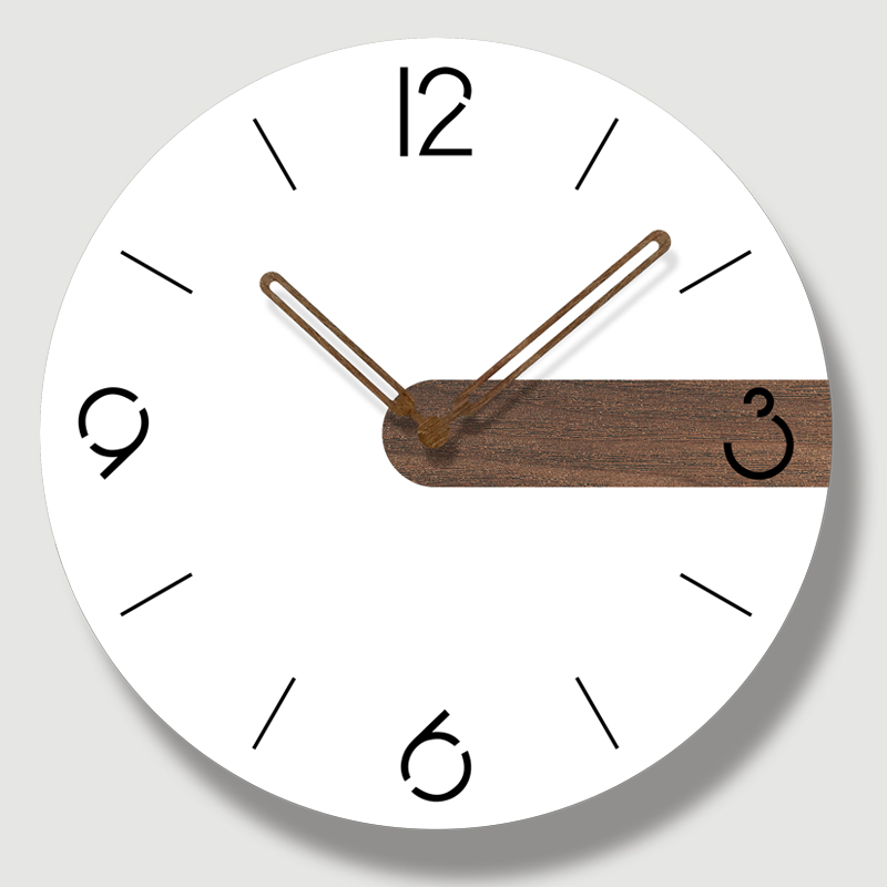 

Wall Clock Vintage Wall Clock Decorative Indoor Kitchen Retro Wood Grain Round 12 Inch