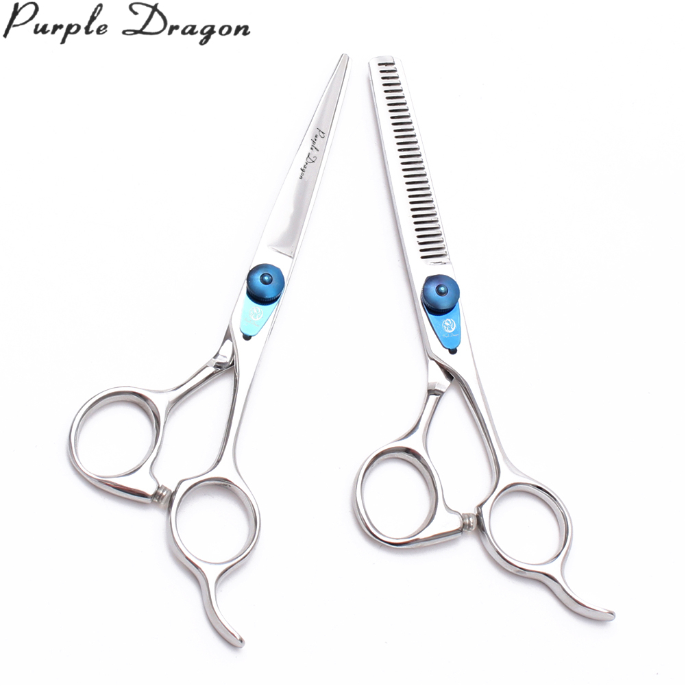 

Professional Hair Scissors Z1016N 6" 17.5cm JP 440C Purple Dragon Cutting Shears Thinning Shears Barber Scissors Salon Hairdressing Scissors