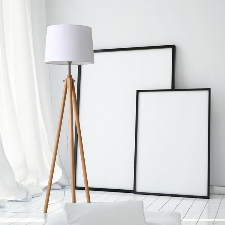 Sala Pantalla Lámpara Pie De De Compre Lámparas Trípode Estar Dormitorio Madera Interior Nordic Madera De Moderno De Iluminación Pie Tela Para De SpqUMGzV
