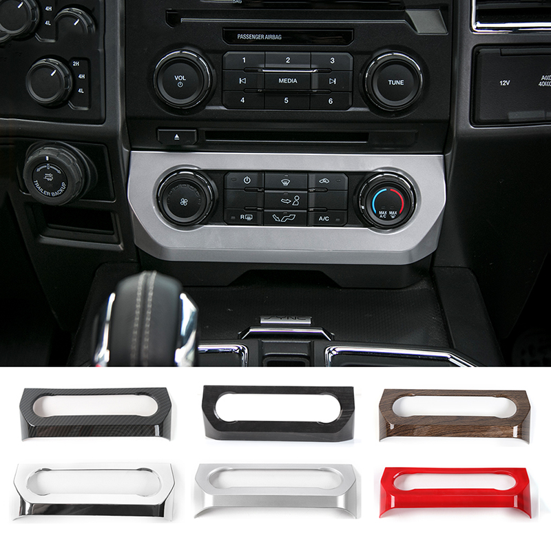 

ABS Central Air Conditioning Control Panel Decoration Covers For Ford F150 2015 UP Car Interior Accessories