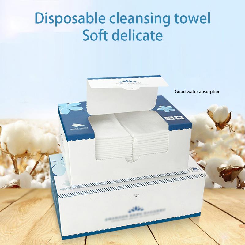 

20/40/60/80PCS Portable Multi-purpose Cotton Disposable Face Towel Wet Dry Dual-use Cleansing Towel Soft For Travel, 20pcs