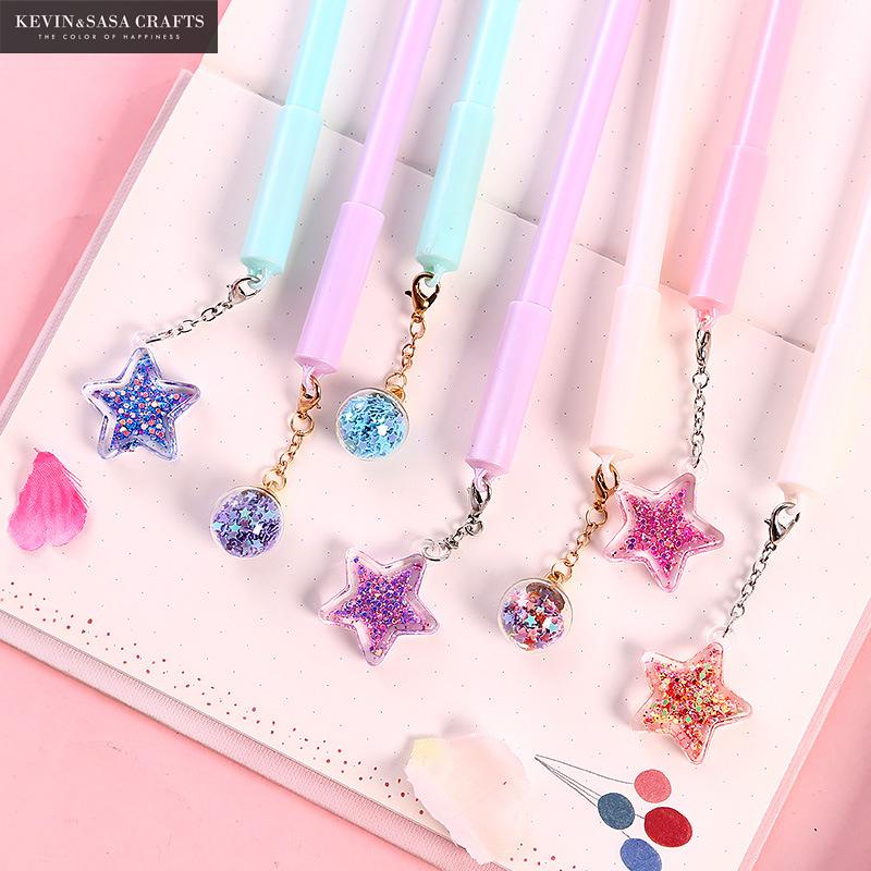 

1Pc Glitter Gel Pen Quality Stationery Black 0.38mm Gel Ink Pen Stationery Office Suppliers Office And School Supplies Tools