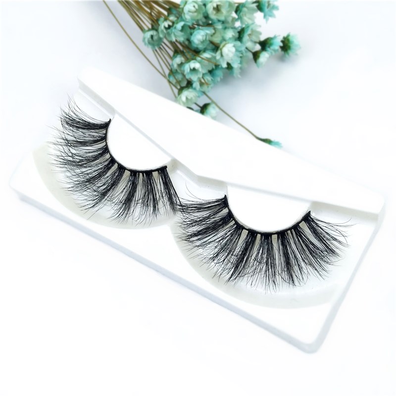 

25mm mink eyelash thick curled messy full strip lashes 3d mink eyelashes