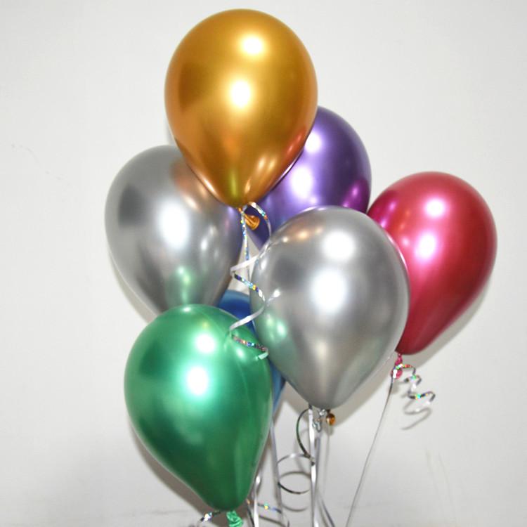 

Festive Party Supplies Event Ballons 10 inch Latex Shiny Metallic Pearlescent Metal Texture Balloon 100pc/lot