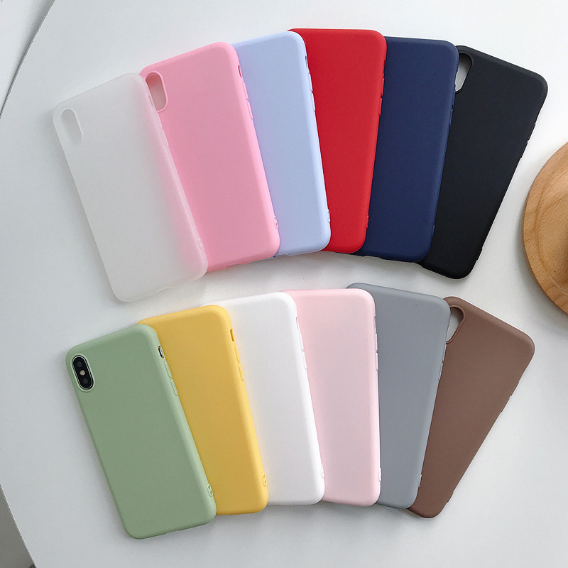 

30pcs ultra thin Matte Phone Case for iphone 6 s 7 8 plus x xr xs max cases Solid Candy Color Frosted tpu cover covers etui funda hoesje tok, Mixed colors
