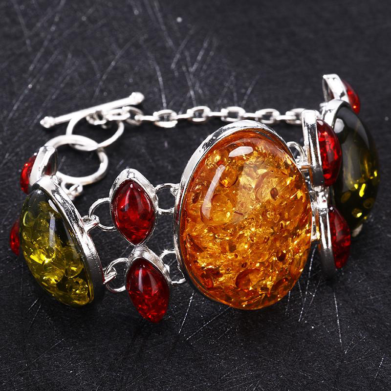 

Link, Chain Orange Morganite Silver Color Link Bracelet Bandage For Women Ladies Jewelrt Round Crystal Bracelets Wedding Gifts
