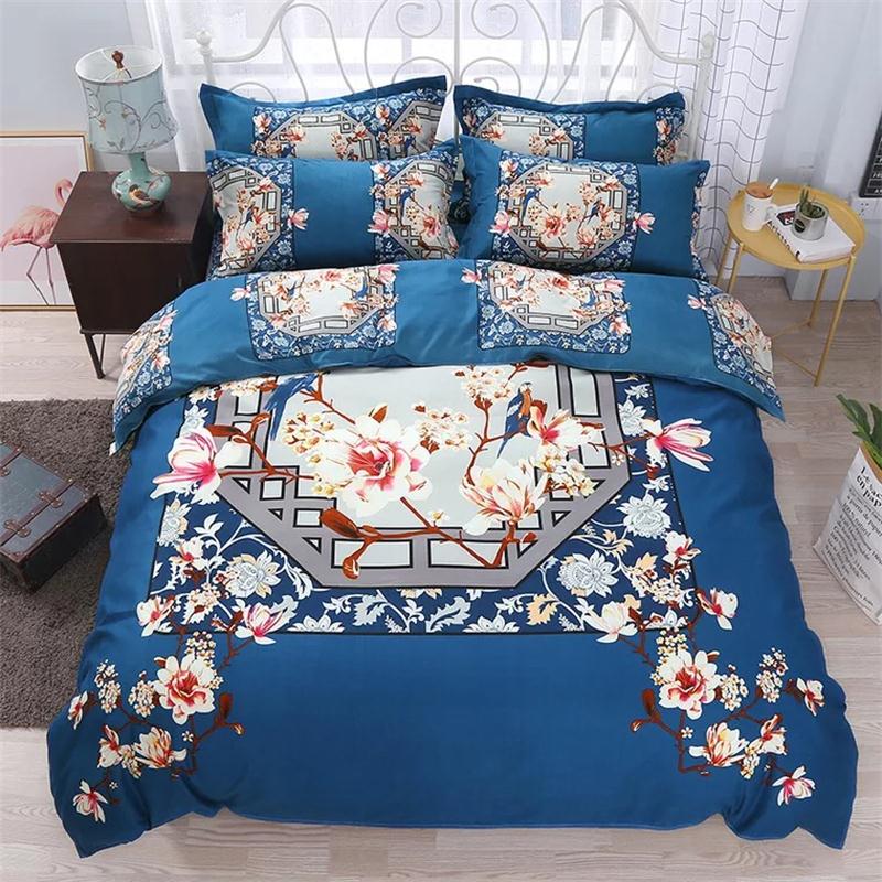 European And American Style Bedding Sets AB Side Duvet Cover Bed Sheets Home Textile King Size